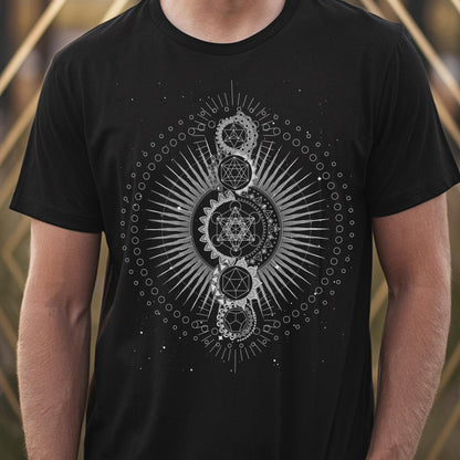 Metatron's Cube Platonic Solids Mystical Unisex T-Shirt