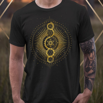 Metatron's Cube Platonic Solids Mystical Unisex T-Shirt