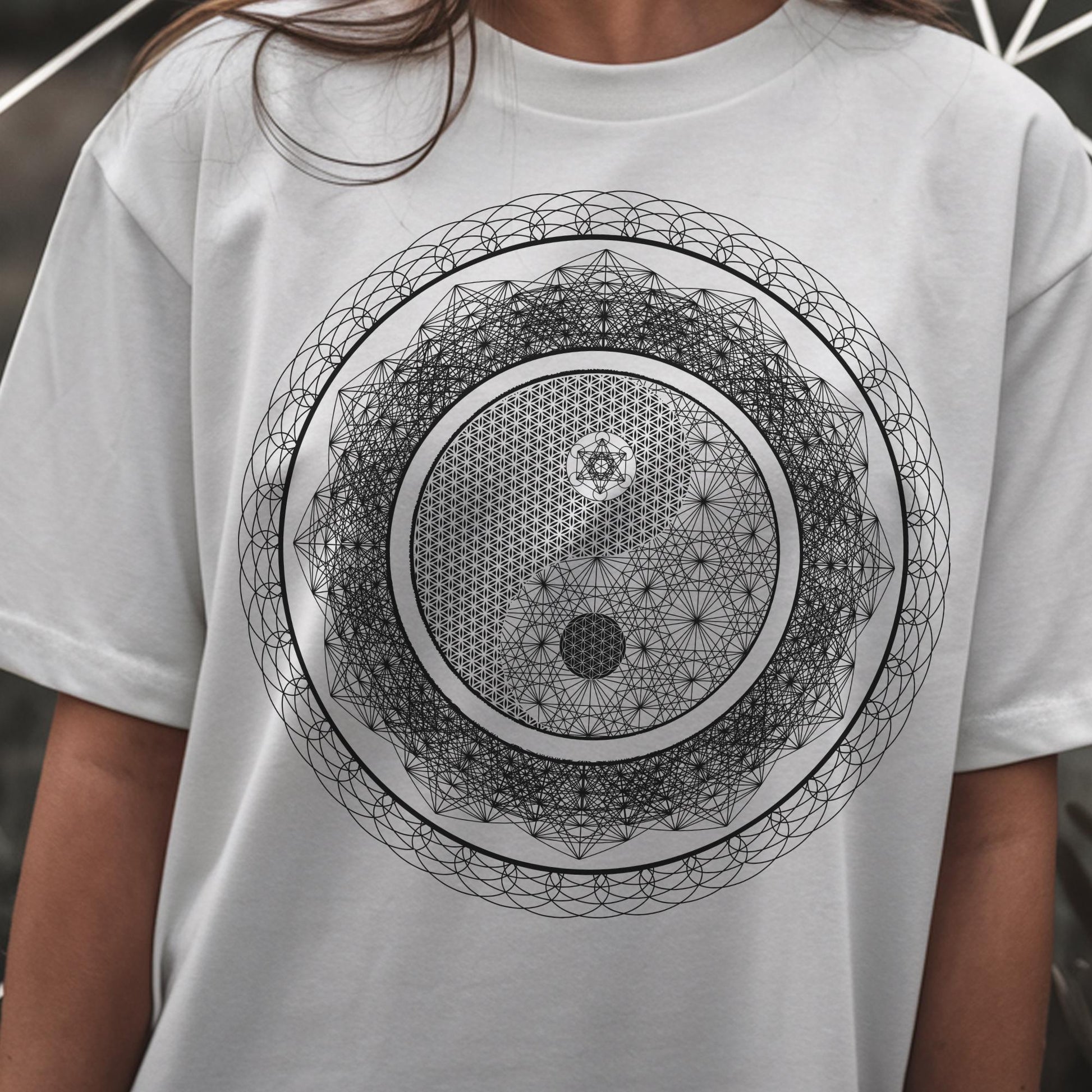 Yin-Yang Flower of Life Unisex T-Shirt