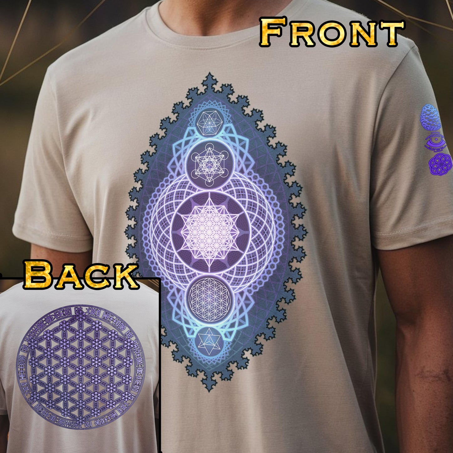 Flower of Life Psychedelic Geometry Unisex T-Shirt