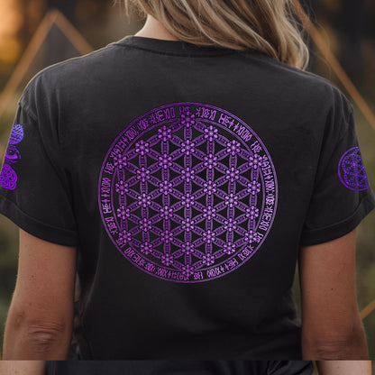 Flower of Life Psychedelic Geometry Unisex T-Shirt