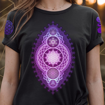 Flower of Life Psychedelic Geometry Unisex T-Shirt