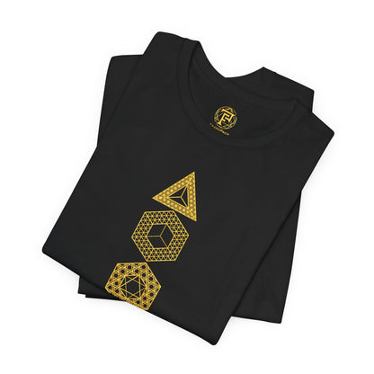 Intricate Sacred Geometry Platonic Solids Unisex T-Shirt