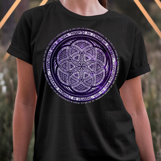 Seed of Life Purple Geometry Unisex T-Shirt