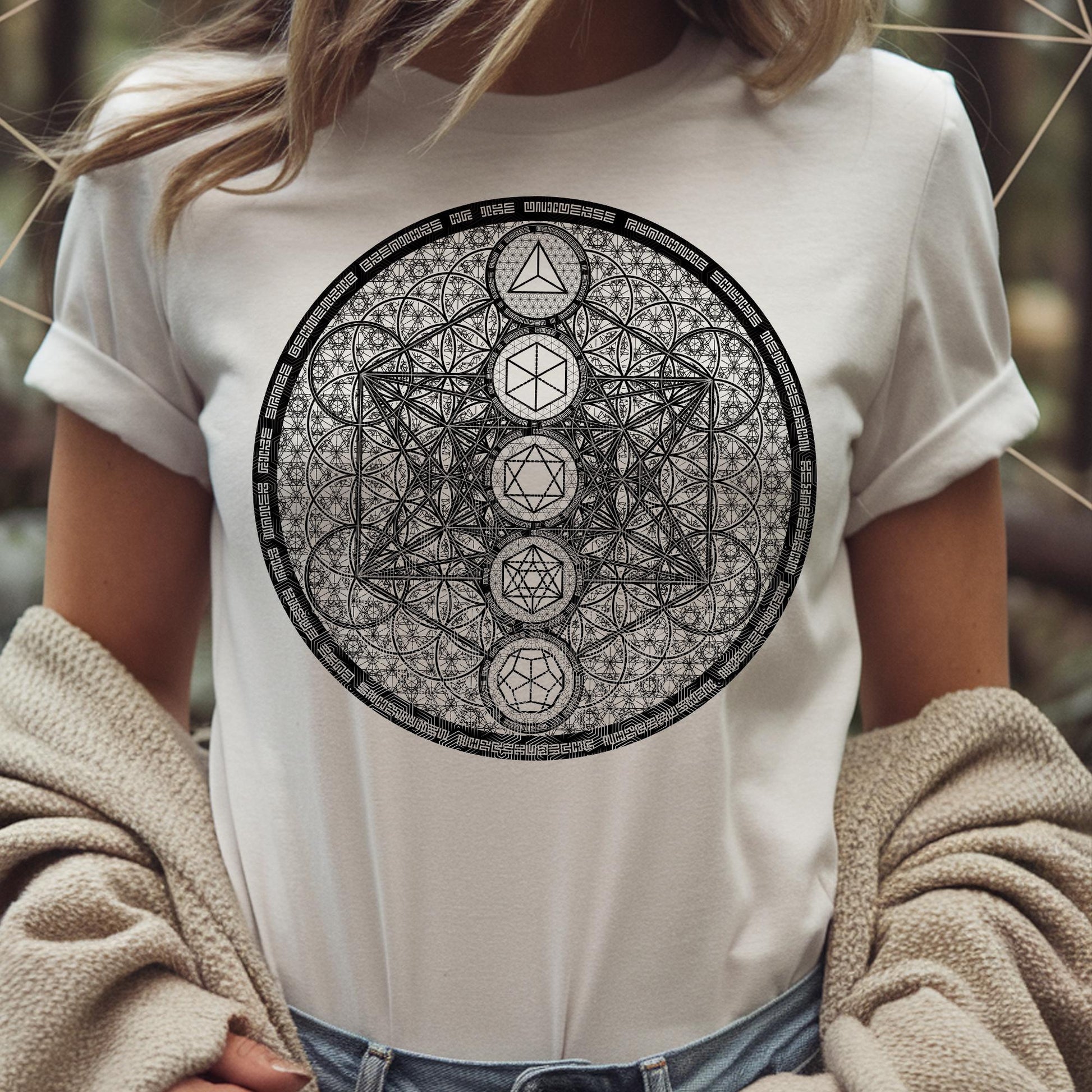 Platonic Solids Cosmic Energy Unisex T-Shirt