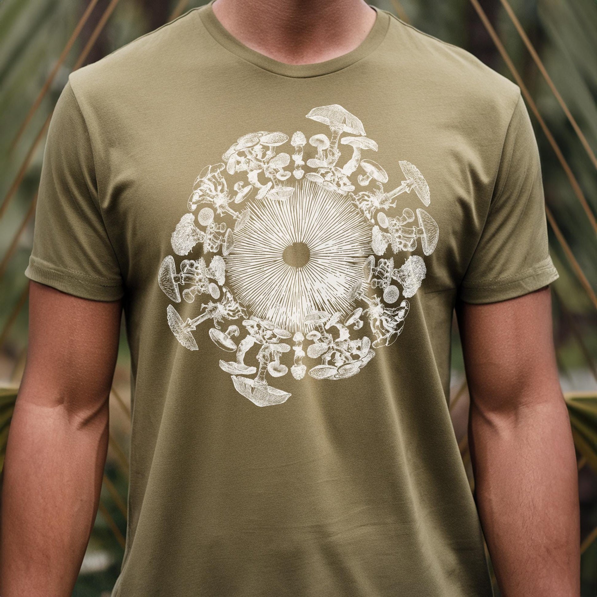 Mushroom Iris Mycology Third Eye Unisex T-Shirt