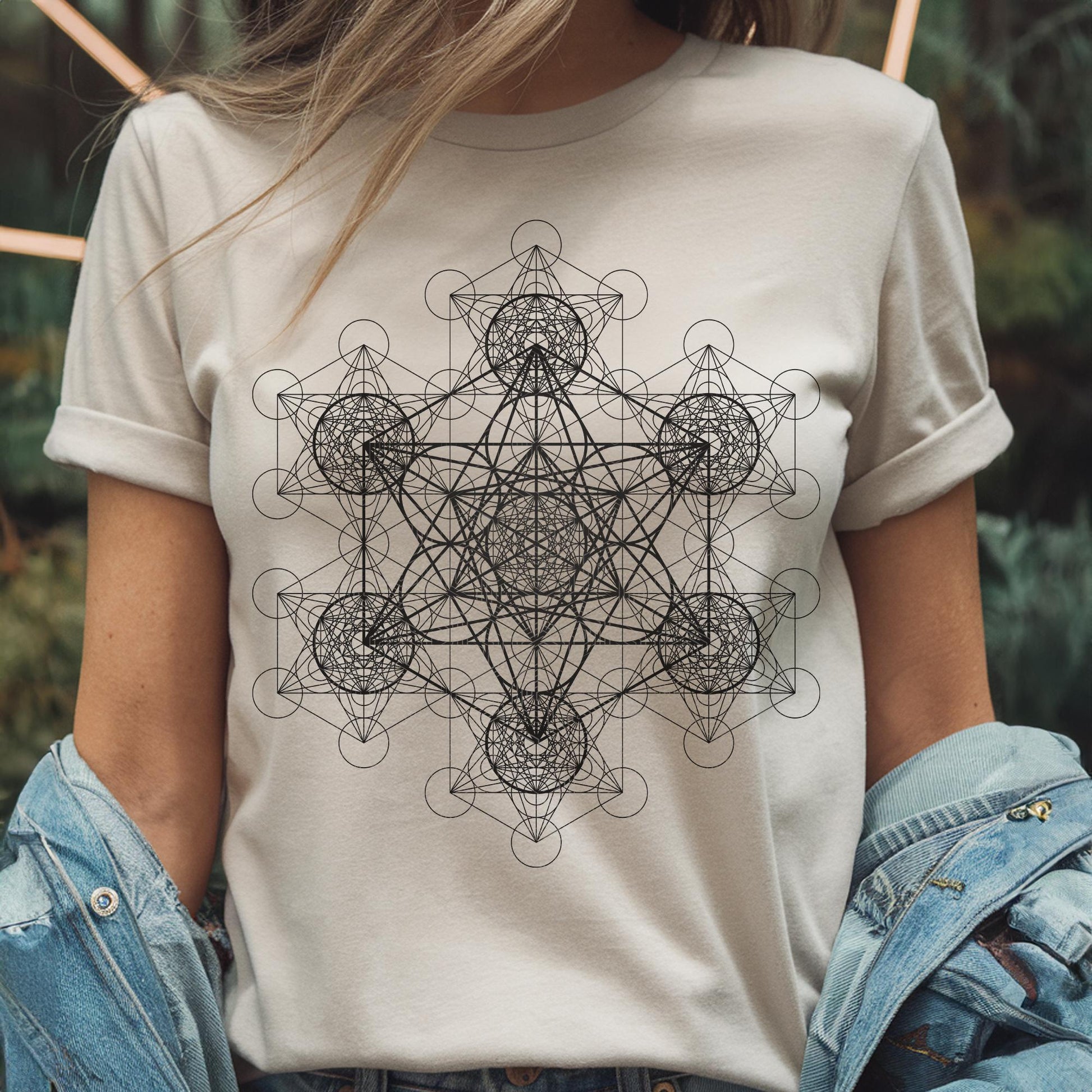 Fractal Metatron's Cube Geometric Art Unisex T-Shirt