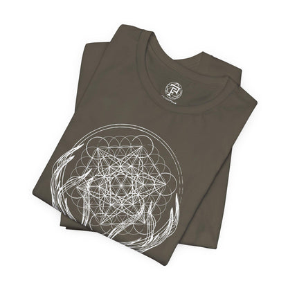 Ornate Deer Metatron's Cube Unisex T-Shirt