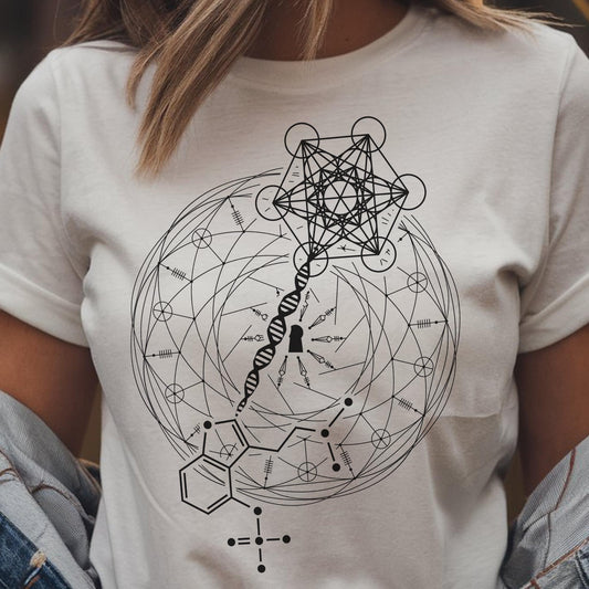 Psilocybin Key Metatron's Cube Unisex T-Shirt