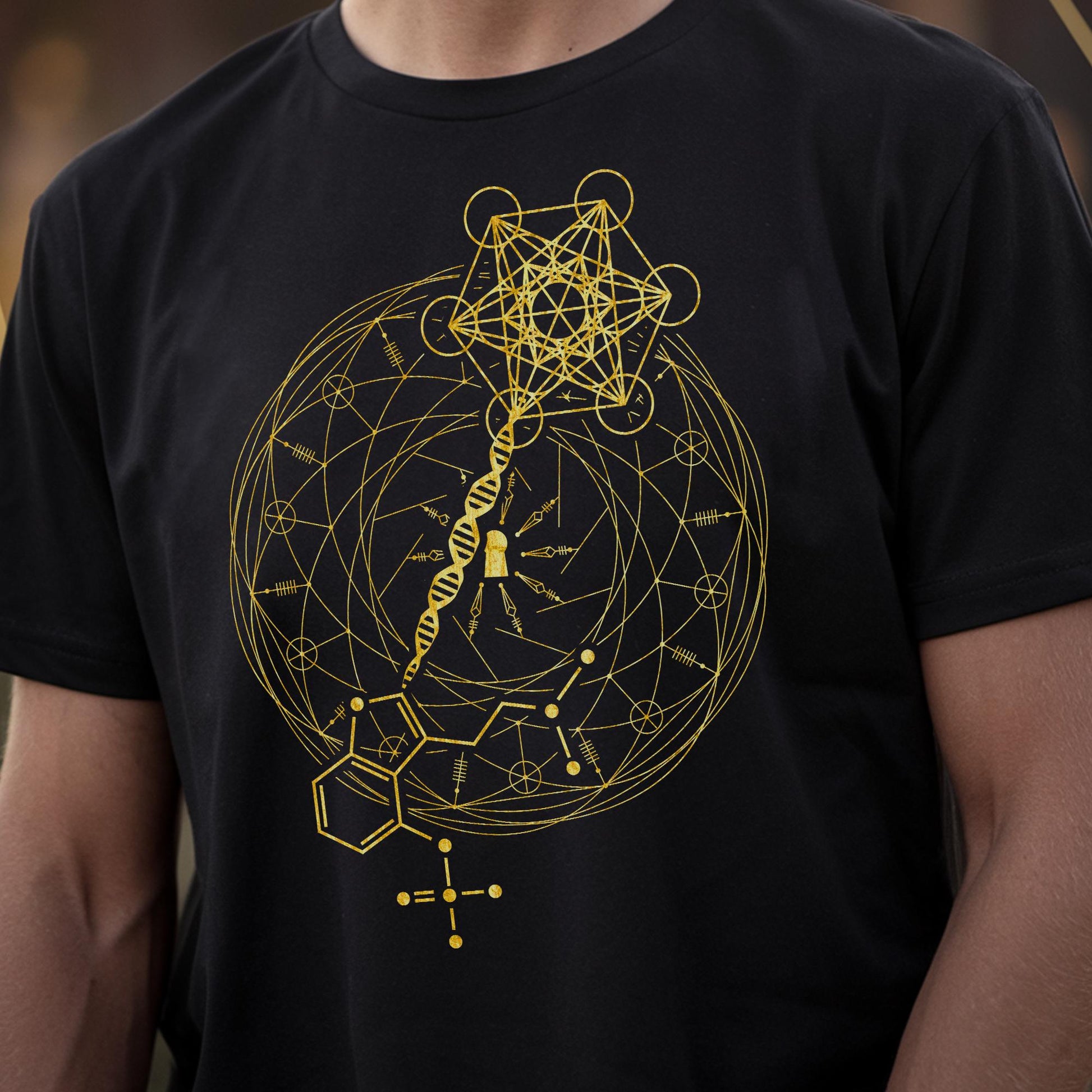 Psilocybin Key Metatron's Cube Unisex T-Shirt