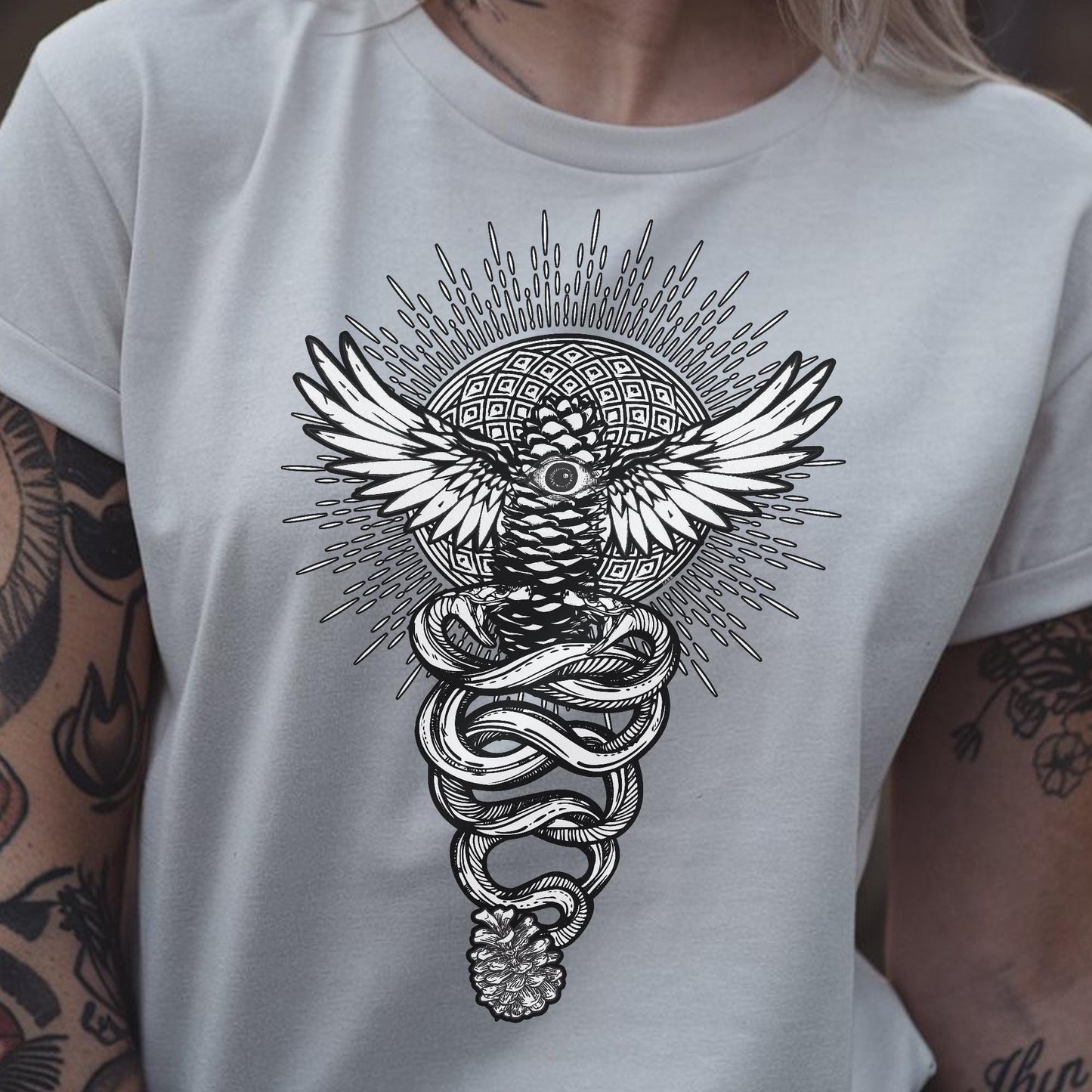 Awakened Pine Cone Occult Symbolism Unisex T-Shirt