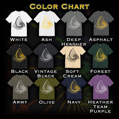 Golden Spiral Triangle Fractal Unisex T-Shirt