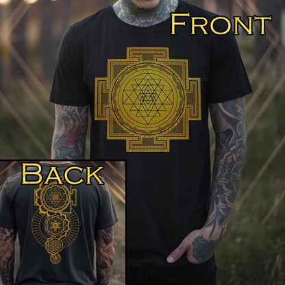 Sri Yantra Metatron's Cube Unisex T-Shirt