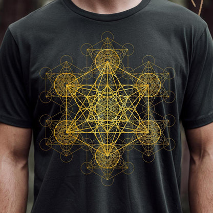 Fractal Metatron's Cube Geometric Art Unisex T-Shirt