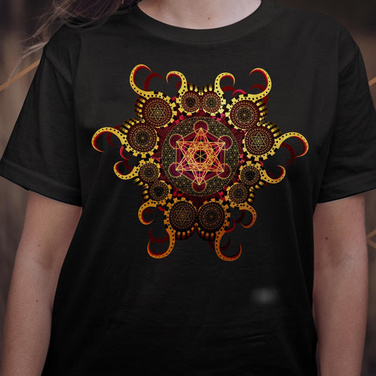 Metatron's Cube Organic Geometry Unisex T-Shirt