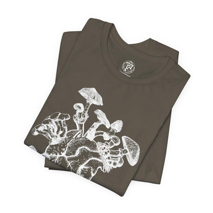 Mushroom Heart Mycology Foraging Unisex T-Shirt