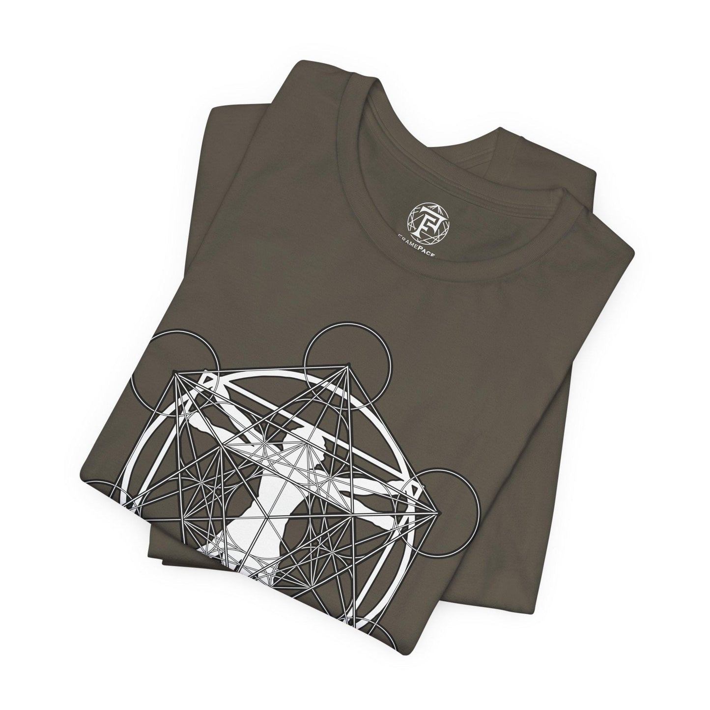 Vitruvian Man Metatron's Cube Unisex T-Shirt