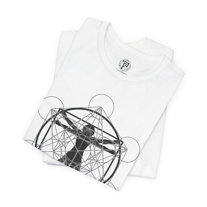 Vitruvian Man Metatron's Cube Unisex T-Shirt