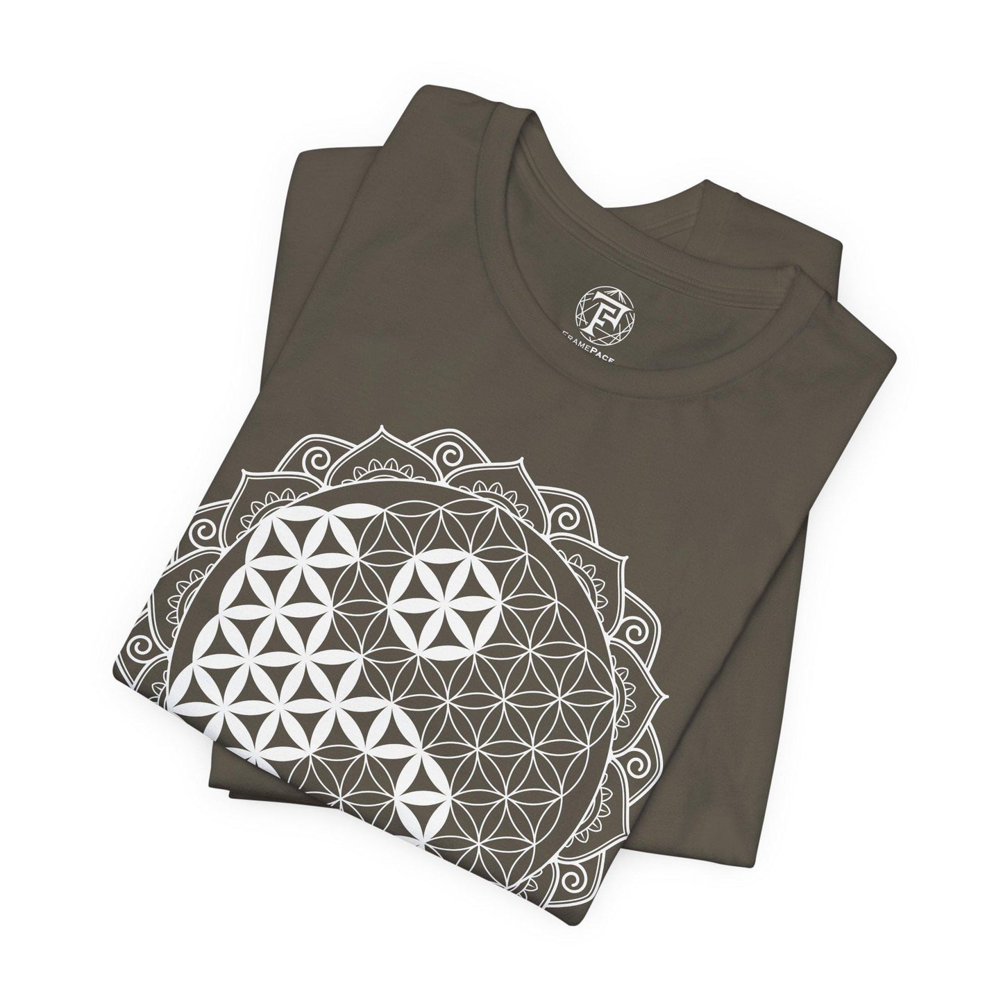 Gold Flower of Life Yin-Yang Unisex T-Shirt