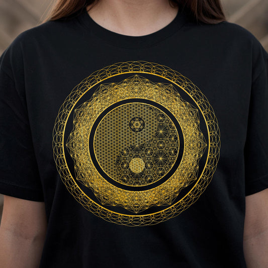 Yin-Yang Flower of Life Unisex T-Shirt