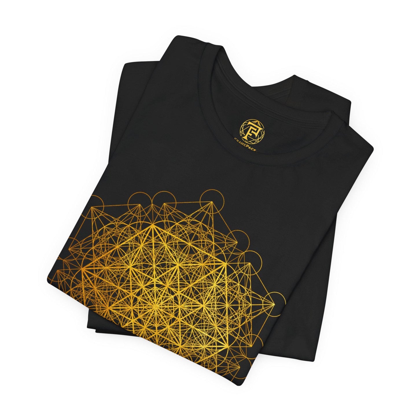 Gold Metatron's Cube Vector Equilibrium Unisex T-Shirt