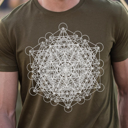 Gold Metatron's Cube Vector Equilibrium Unisex T-Shirt