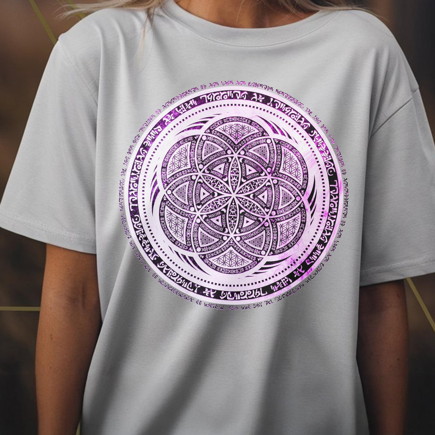 Seed of Life Purple Geometry Unisex T-Shirt