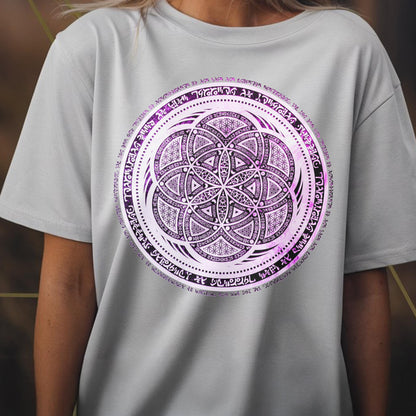 Seed of Life Purple Geometry Unisex T-Shirt