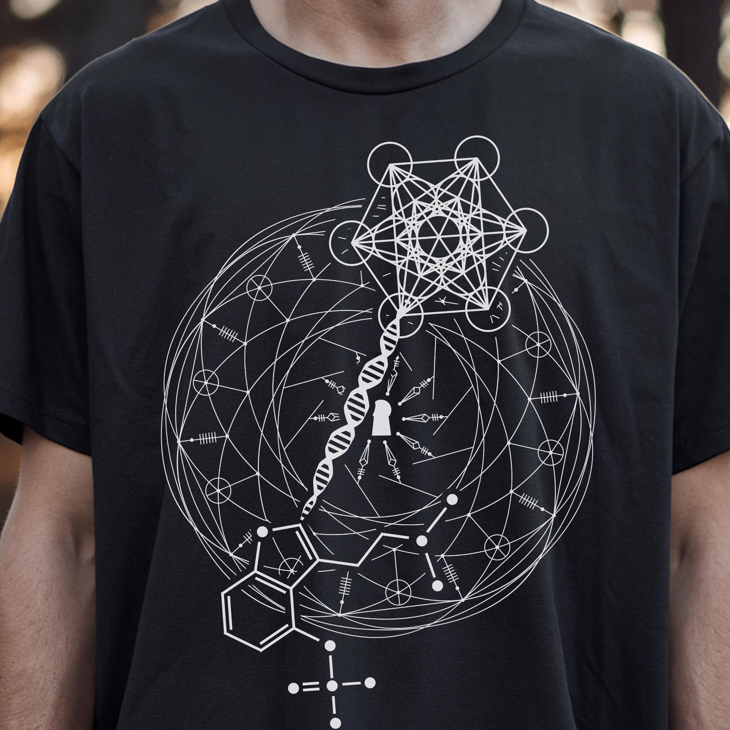 Psilocybin Key Metatron's Cube Unisex T-Shirt