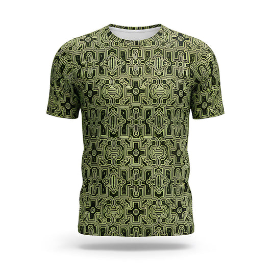 Shipibo Green Camo Men’s Cotton T-Shirt