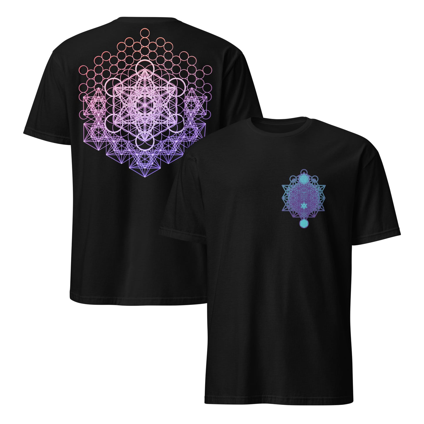 Metatron And Flower Connection 2 Sided T-Shirt