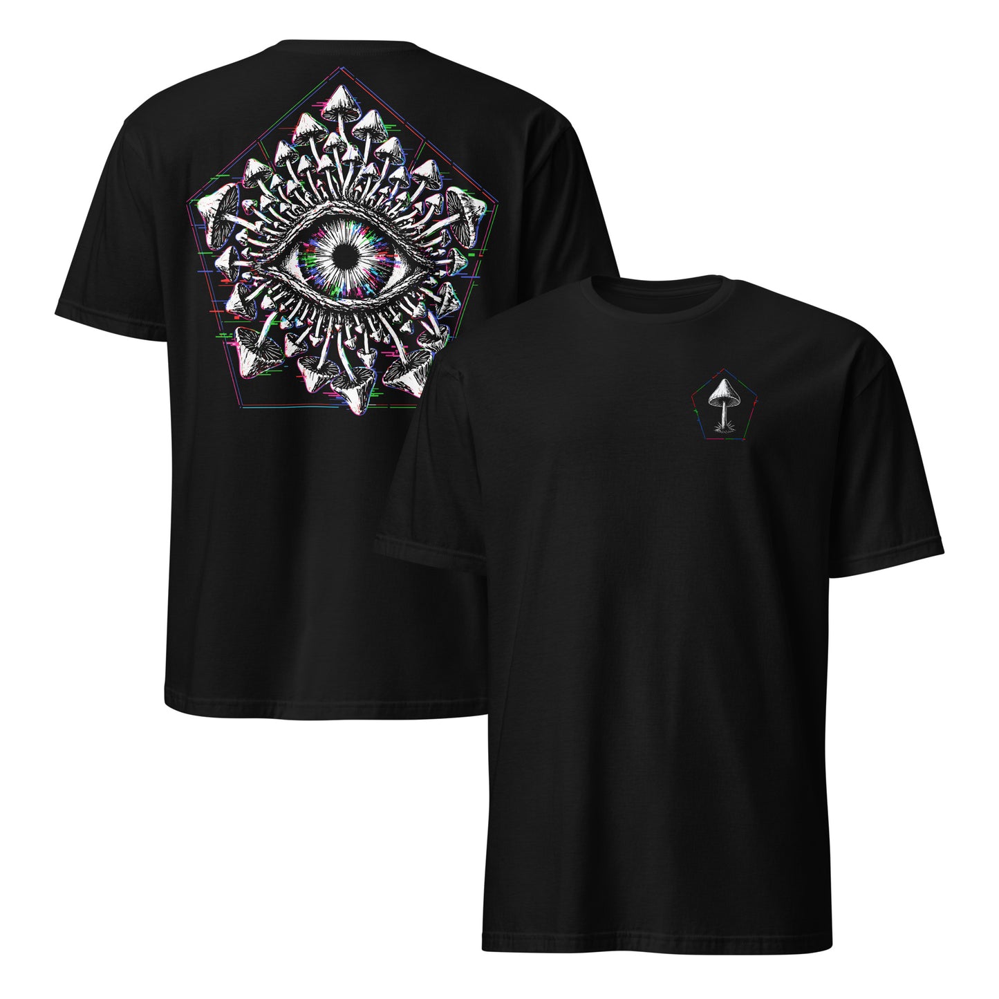 Third Eye Mushroom Front Back T-Shirt