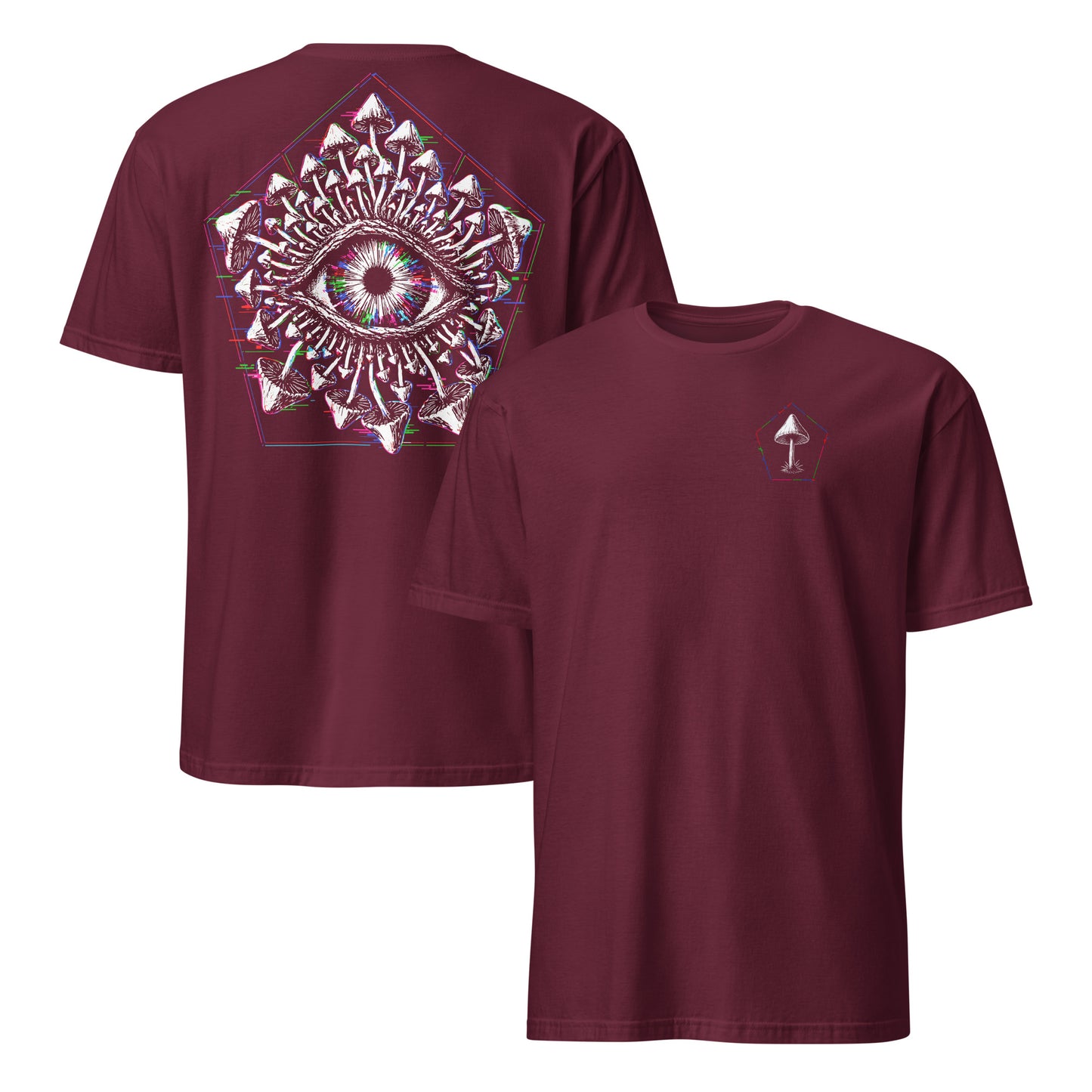 Third Eye Mushroom Front Back T-Shirt