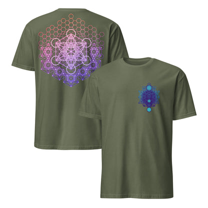 Metatron And Flower Connection 2 Sided T-Shirt