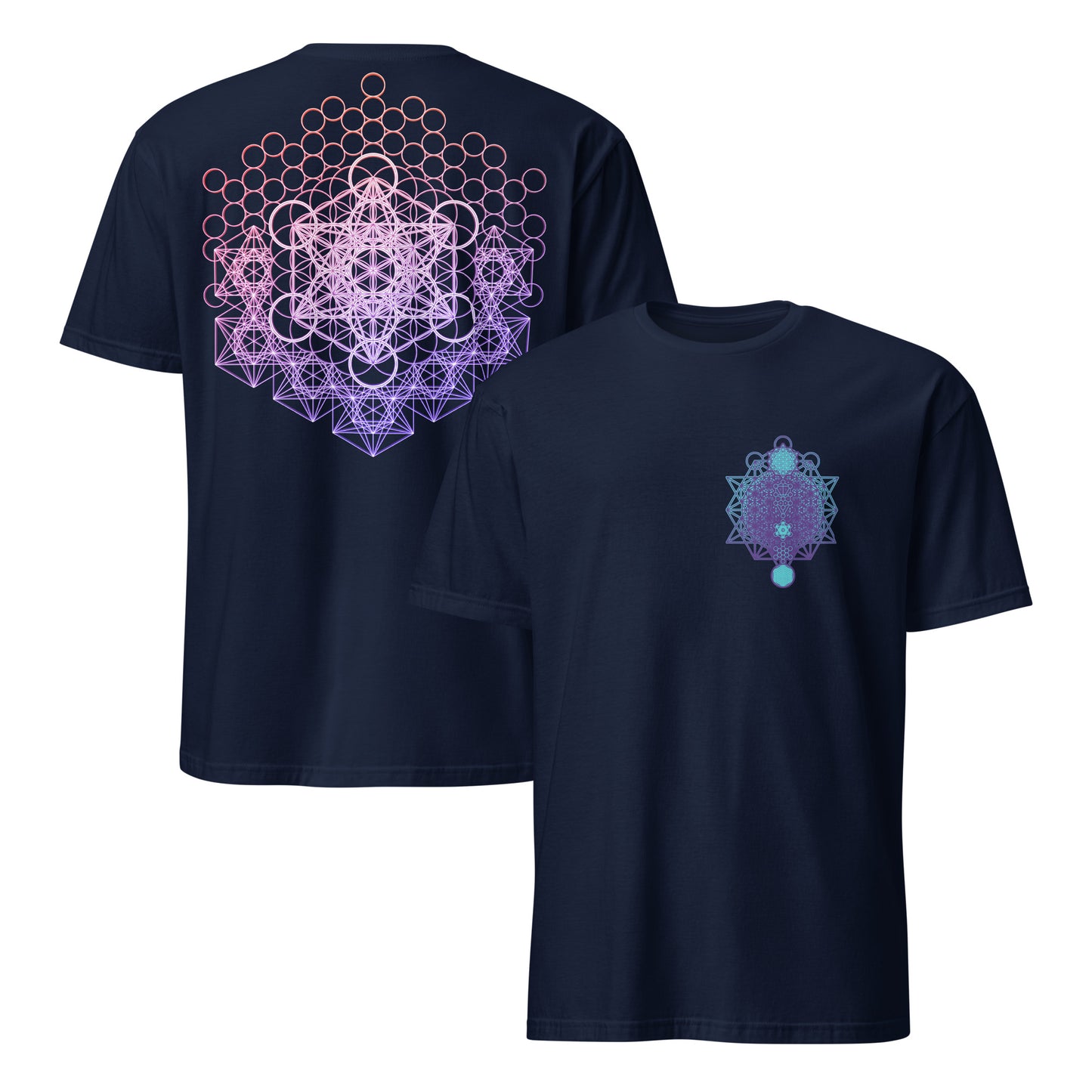 Metatron And Flower Connection 2 Sided T-Shirt