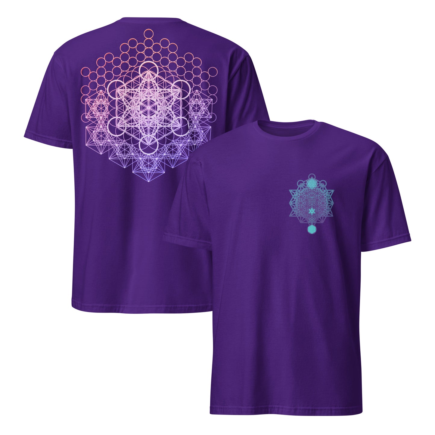 Metatron And Flower Connection 2 Sided T-Shirt