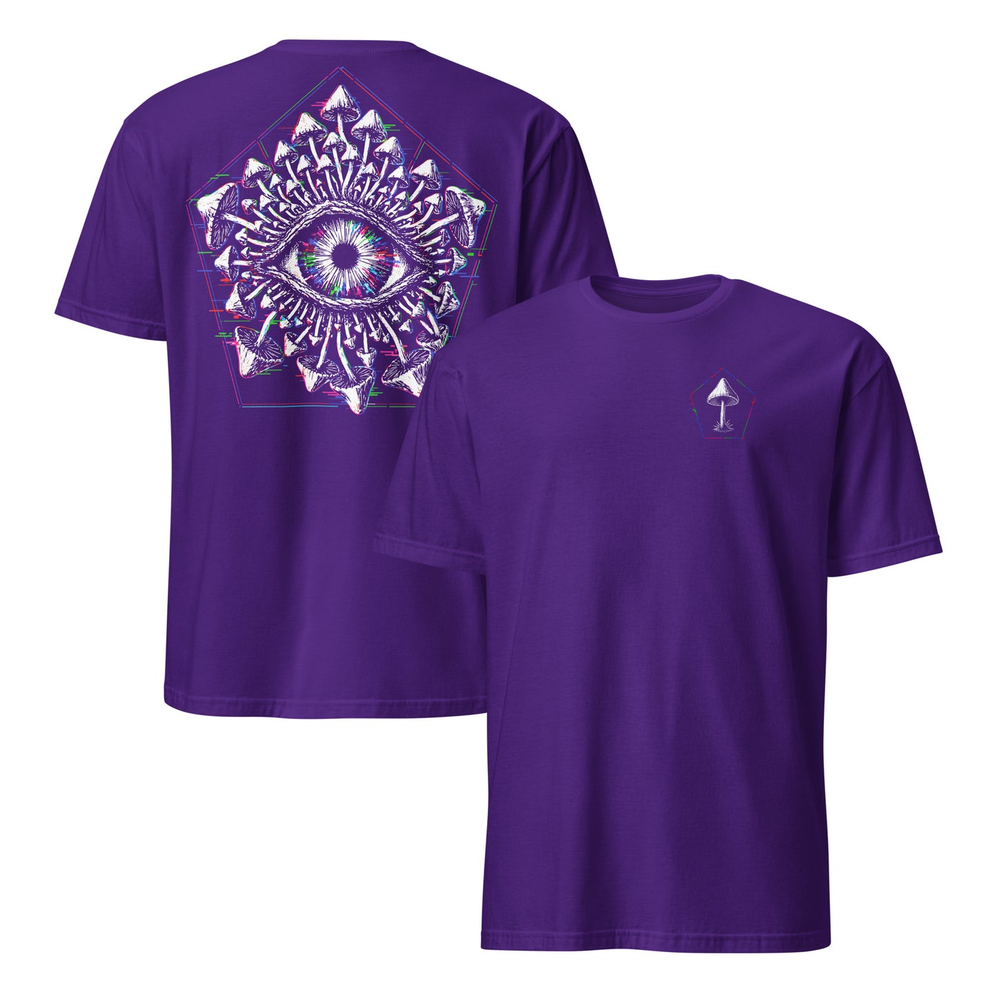 Third Eye Mushroom Front Back T-Shirt