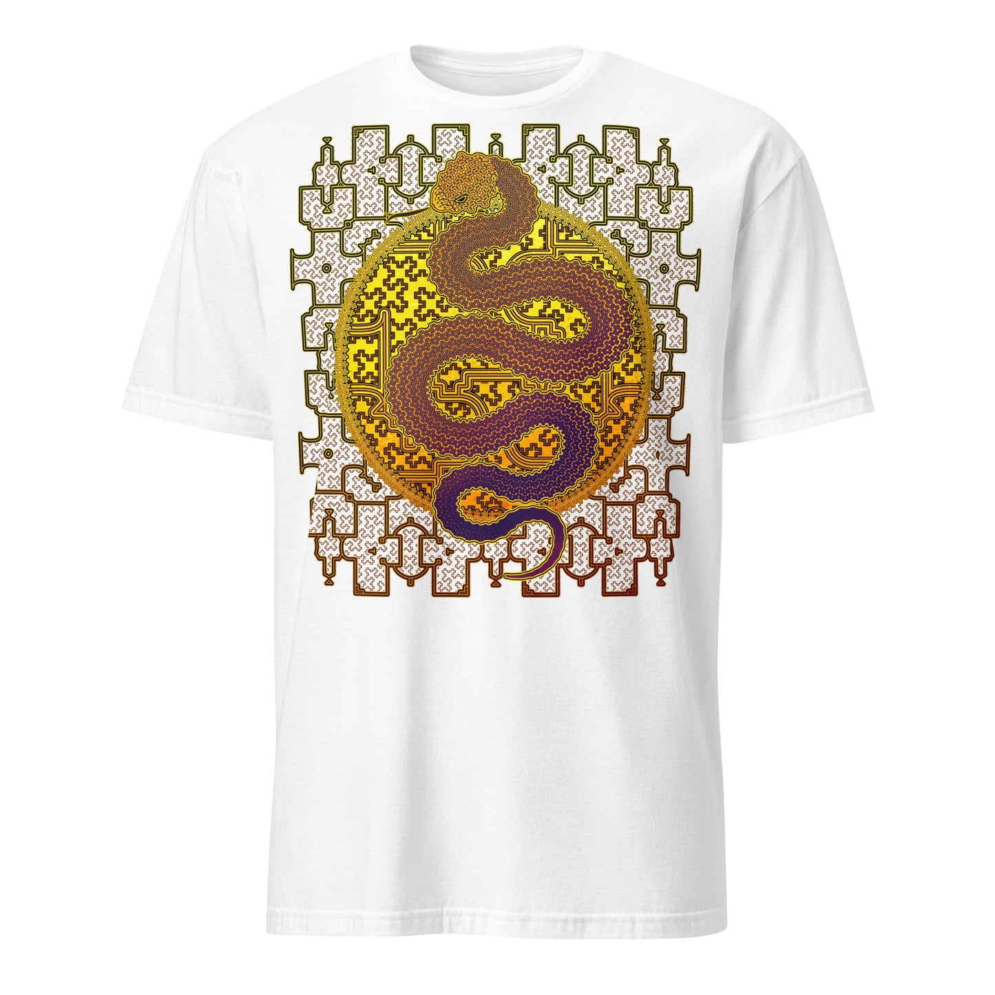 Shipibo Kene Cosmic Snake T-Shirt