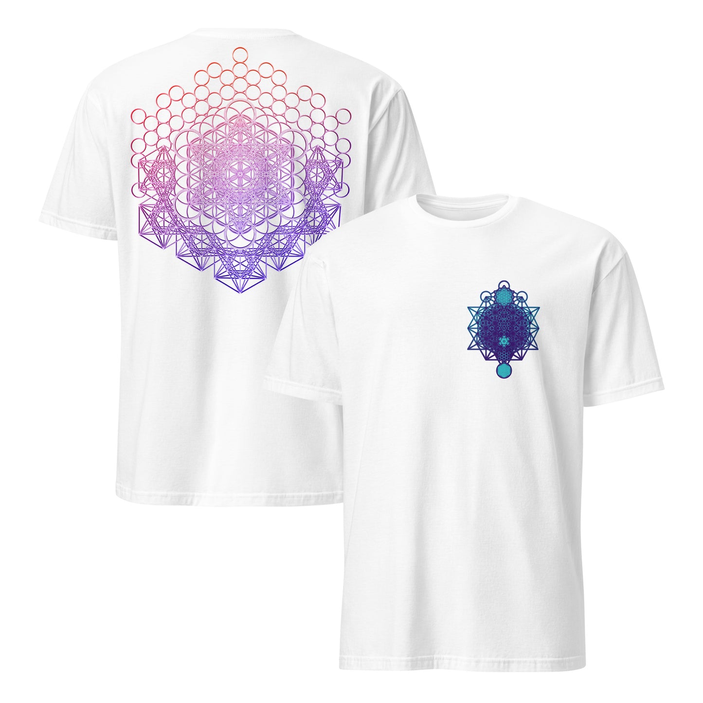 Metatron And Flower Connection 2 Sided T-Shirt