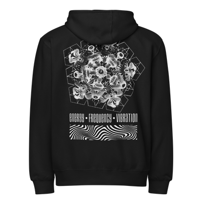 Cymatics Energy Frequency Vibration Fluid Zip Hoodie