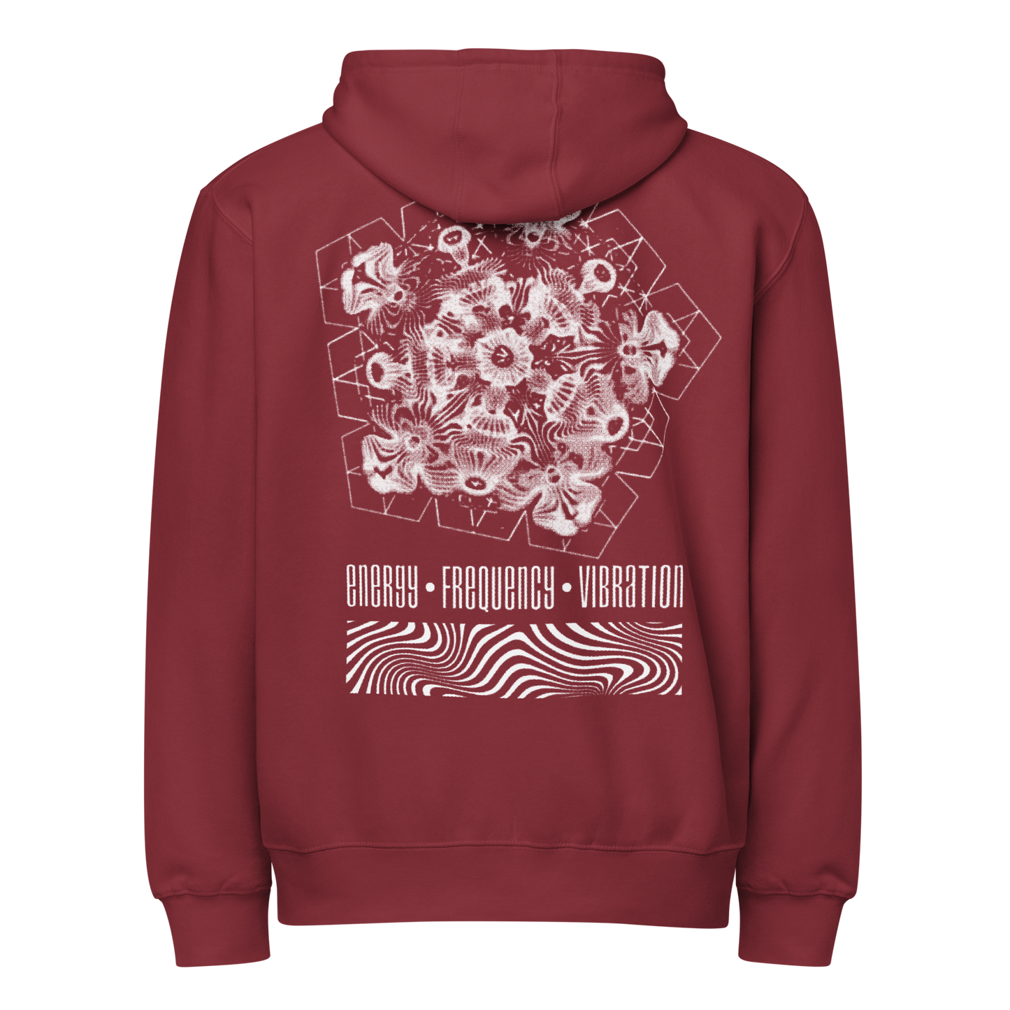Cymatics Energy Frequency Vibration Fluid Zip Hoodie