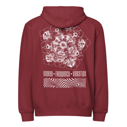 Cymatics Energy Frequency Vibration Fluid Zip Hoodie