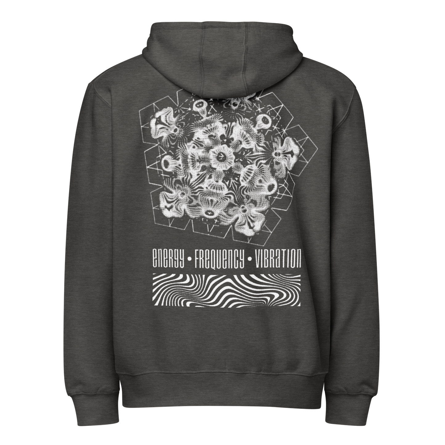 Cymatics Energy Frequency Vibration Fluid Zip Hoodie