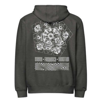 Cymatics Energy Frequency Vibration Fluid Zip Hoodie