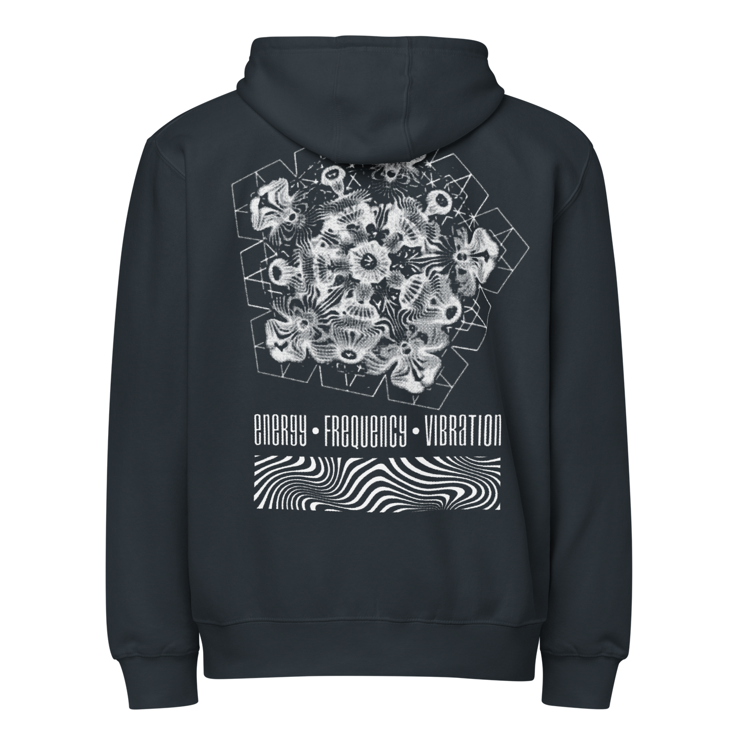Cymatics Energy Frequency Vibration Fluid Zip Hoodie