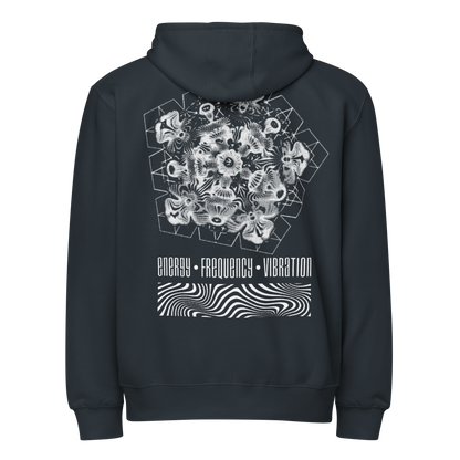Cymatics Energy Frequency Vibration Fluid Zip Hoodie