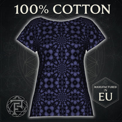 Midnight Fractal Bloom Women's T-Shirt