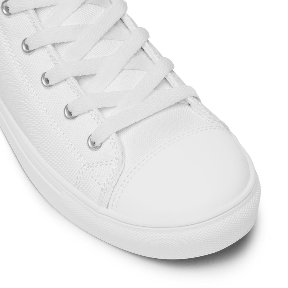 High-top construction: Lacing & toe construction