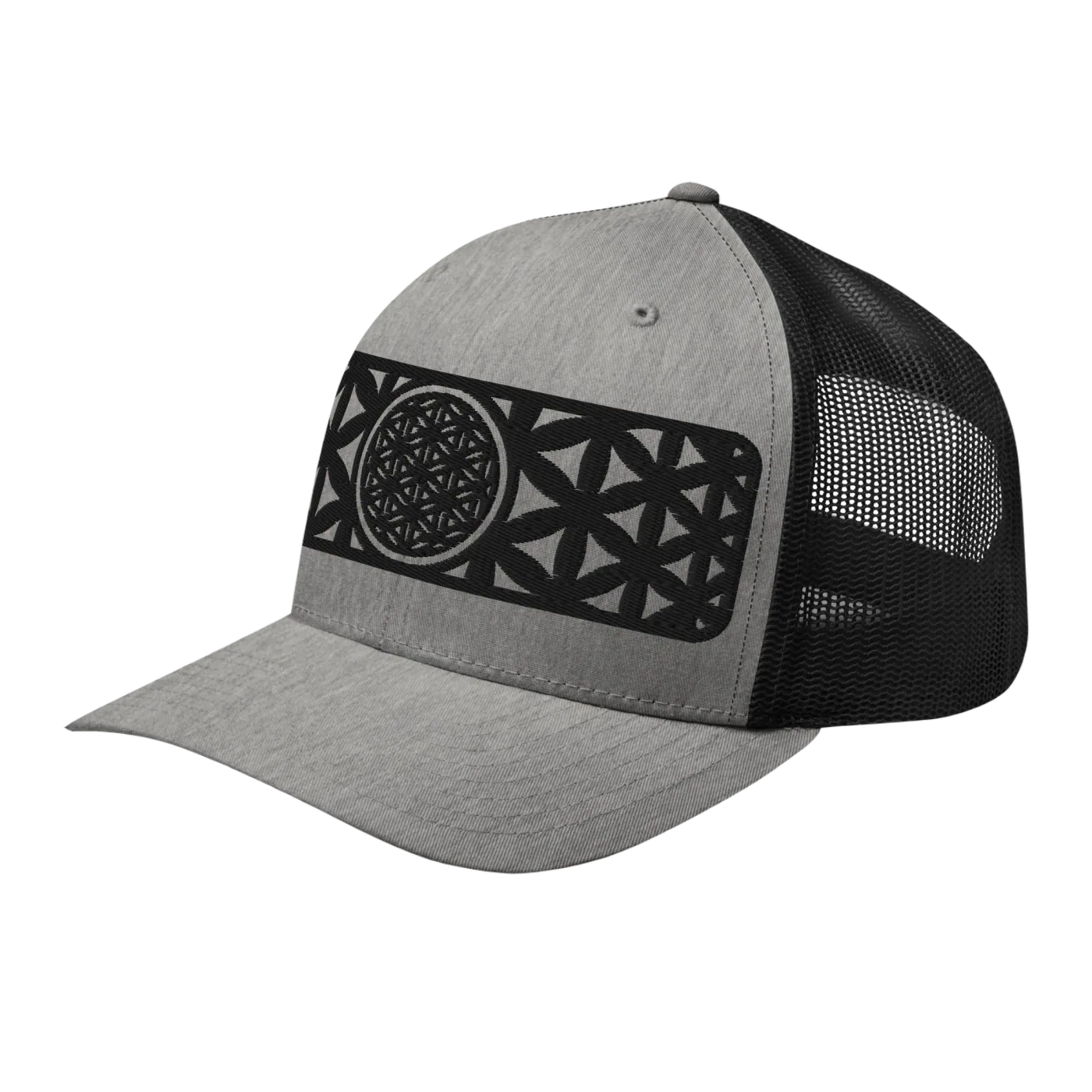 Flower of Life patterned trucker cap